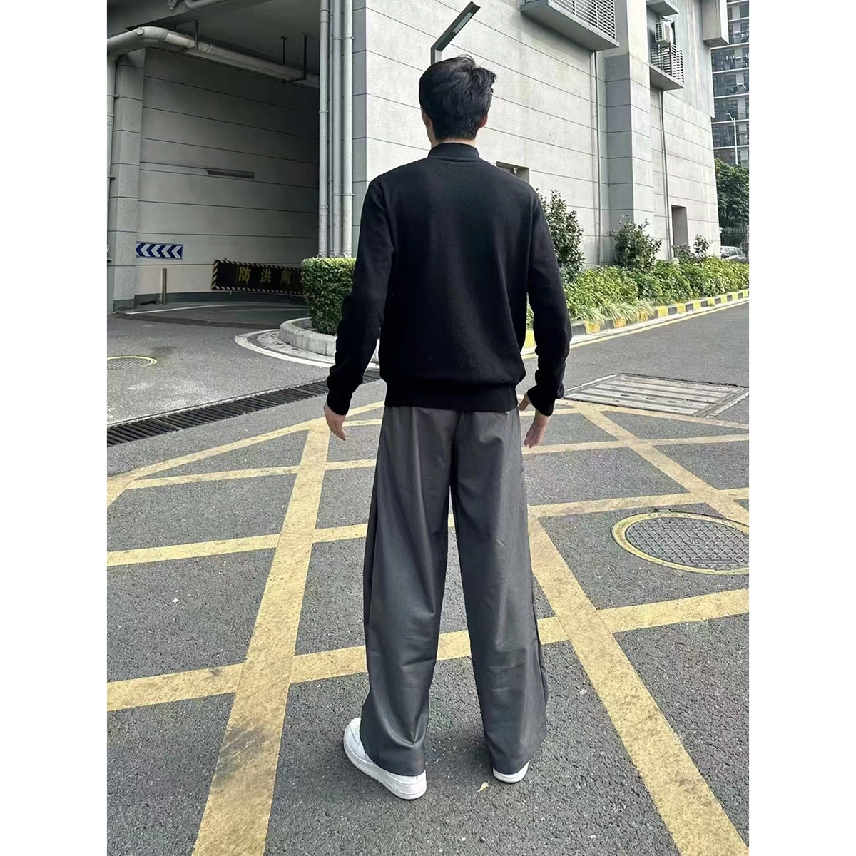徐百货 美式高级感裤子夏季流行穿搭西裤宽松直筒阔腿垂感休闲潮流百搭西装裤 男女同款