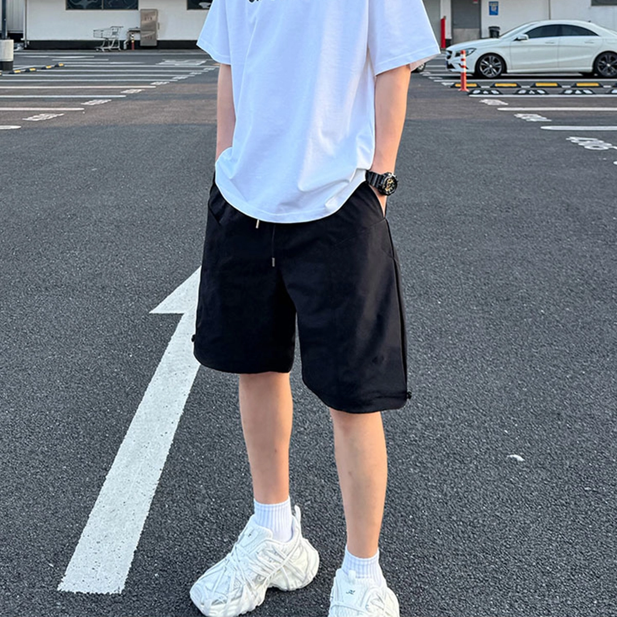 徐百货 美式潮牌大口袋城市户外夏季冰丝宽松透气高级感五分裤中裤休闲短裤 男女同款