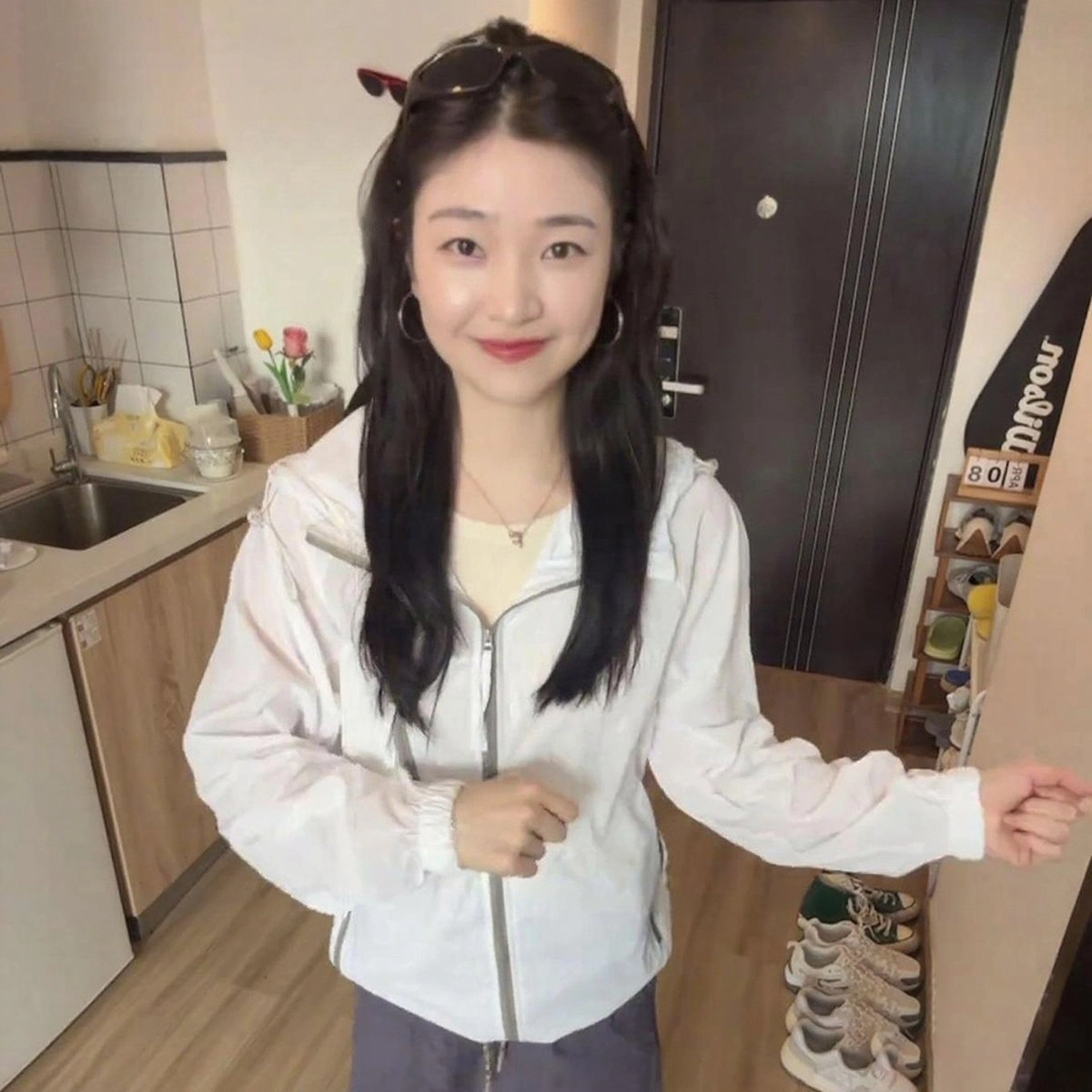 徐百货 美式高级感轻量薄款穿搭长袖连帽外套潮流休闲透气运动撞色百搭夏季防晒服 男女同款