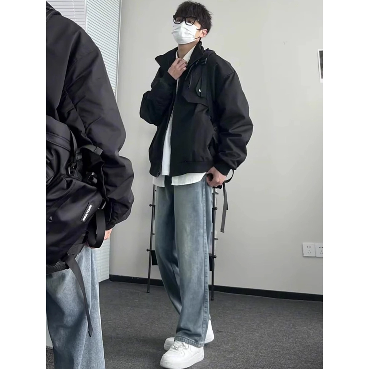 徐百货 美式复古裤穿搭高级感裤子夏季高腰宽松直筒阔腿裤舒适牛仔裤 男女同款
