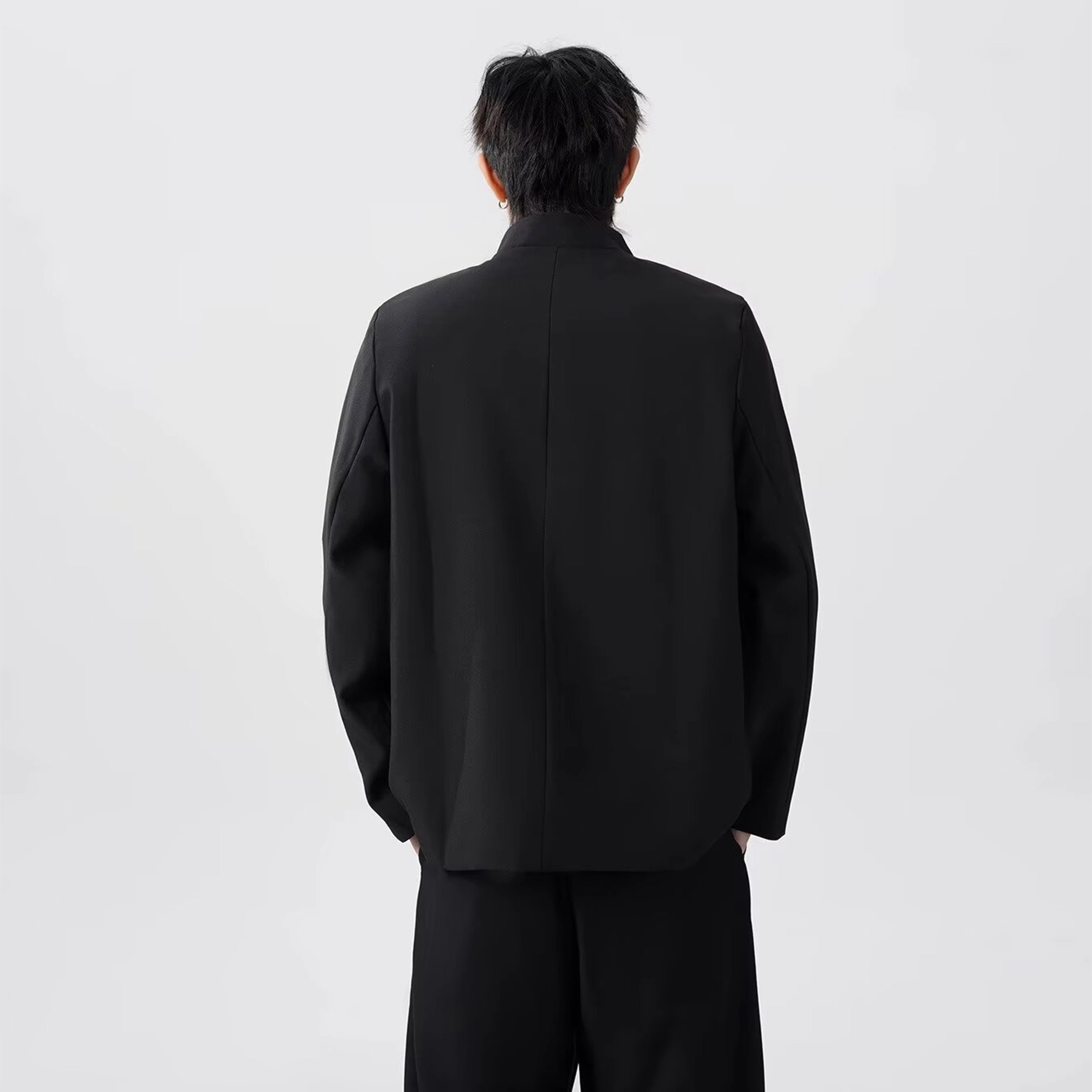 新中式与美式复古融合的竹子刺绣多风格正装长袖西装 男女同款