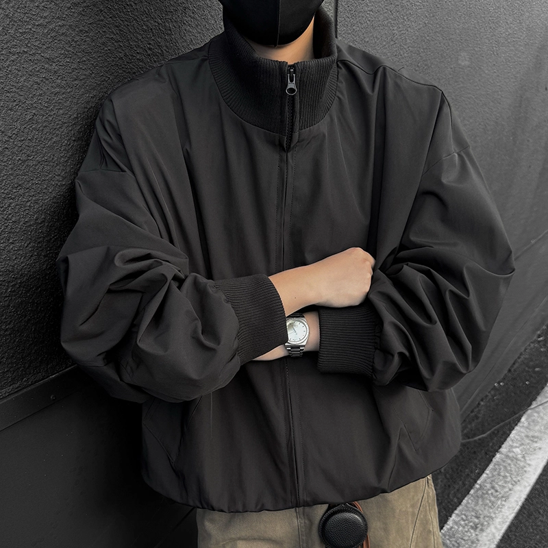 微牛 复古高街飞行员棒球服秋冬棉衣潮外套上衣早秋款潮牌宽松夹克 男款