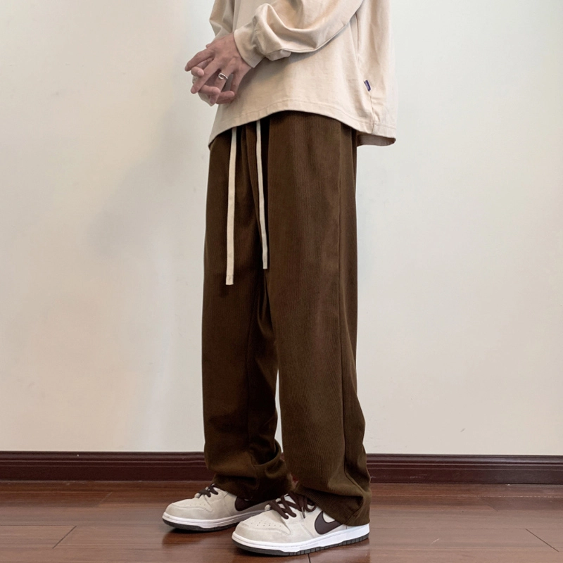 微牛 裤子韩版潮流时尚百搭运动裤宽松直筒休闲裤 男款