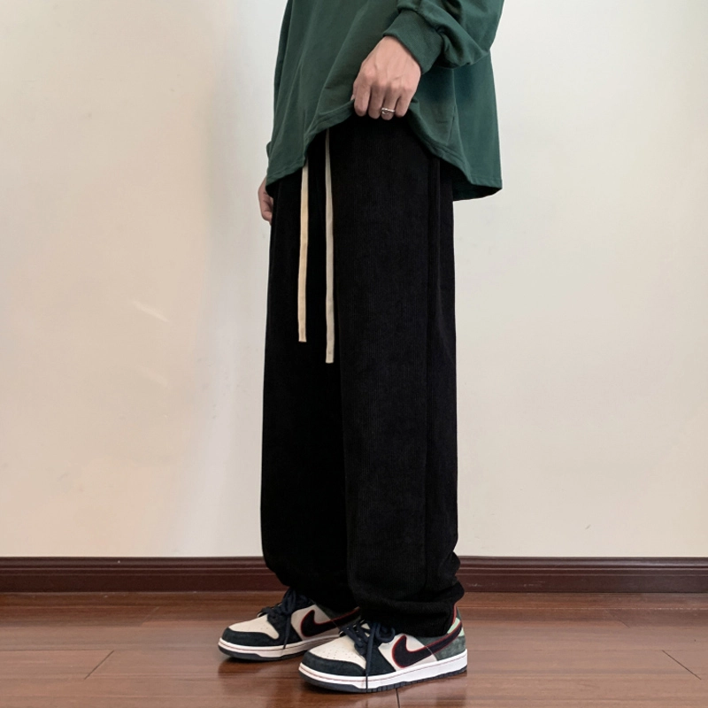 微牛 裤子韩版潮流时尚百搭运动裤宽松直筒休闲裤 男款