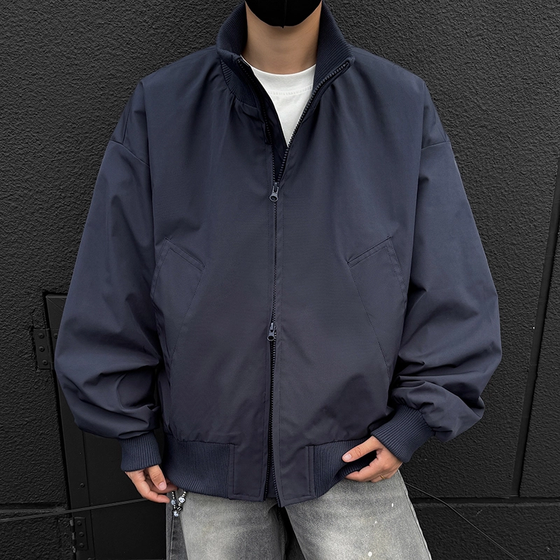 微牛 复古高街飞行员棒球服秋冬棉衣潮外套上衣早秋款潮牌宽松夹克 男款