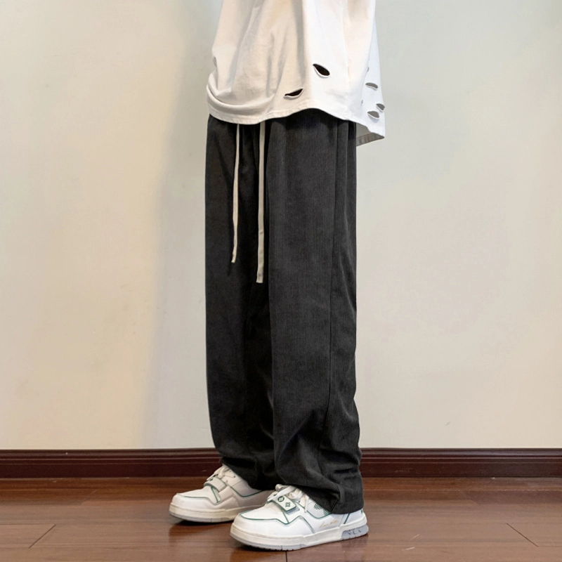 微牛 裤子韩版潮流时尚百搭运动裤宽松直筒休闲裤 男款