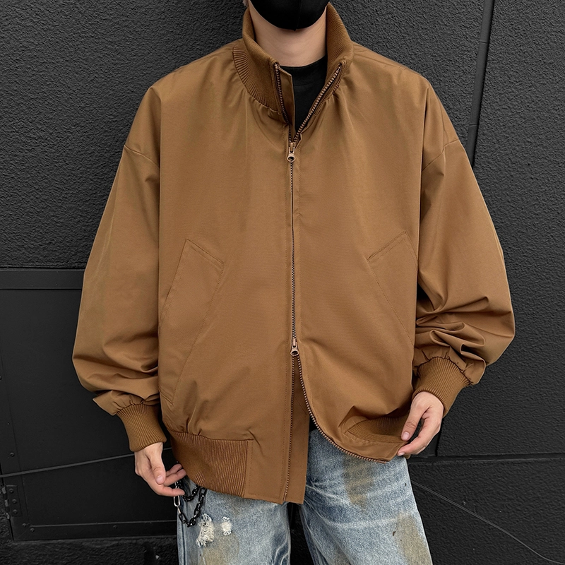 微牛 复古高街飞行员棒球服秋冬棉衣潮外套上衣早秋款潮牌宽松夹克 男款