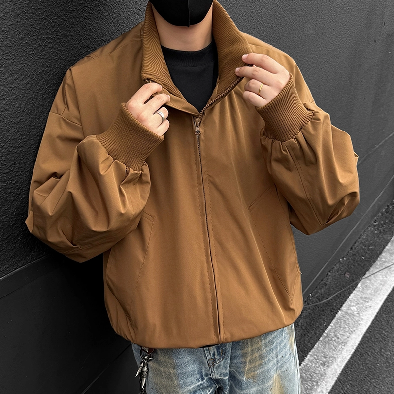 微牛 复古高街飞行员棒球服秋冬棉衣潮外套上衣早秋款潮牌宽松夹克 男款