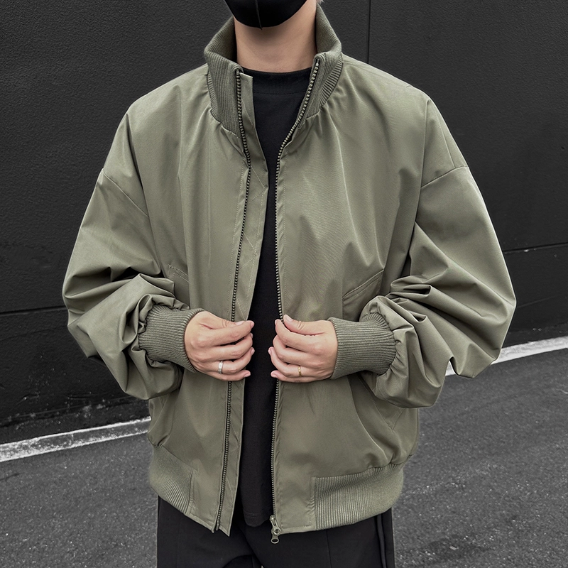 微牛 复古高街飞行员棒球服秋冬棉衣潮外套上衣早秋款潮牌宽松夹克 男款