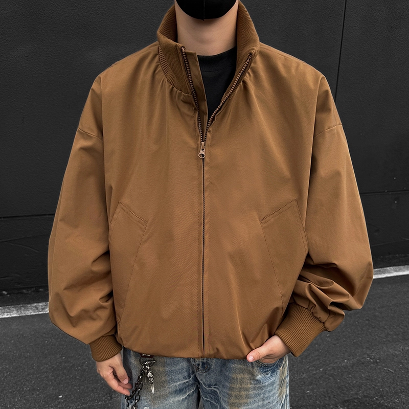 微牛 复古高街飞行员棒球服秋冬棉衣潮外套上衣早秋款潮牌宽松夹克 男款
