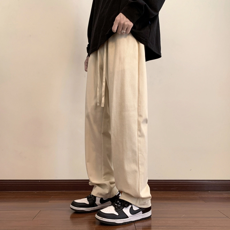 微牛 裤子韩版潮流时尚百搭运动裤宽松直筒休闲裤 男款