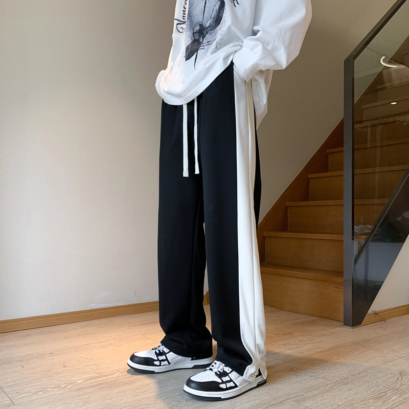 微牛 韩版潮牌裤子男士潮流时尚百搭运动裤宽松直筒休闲裤 男款