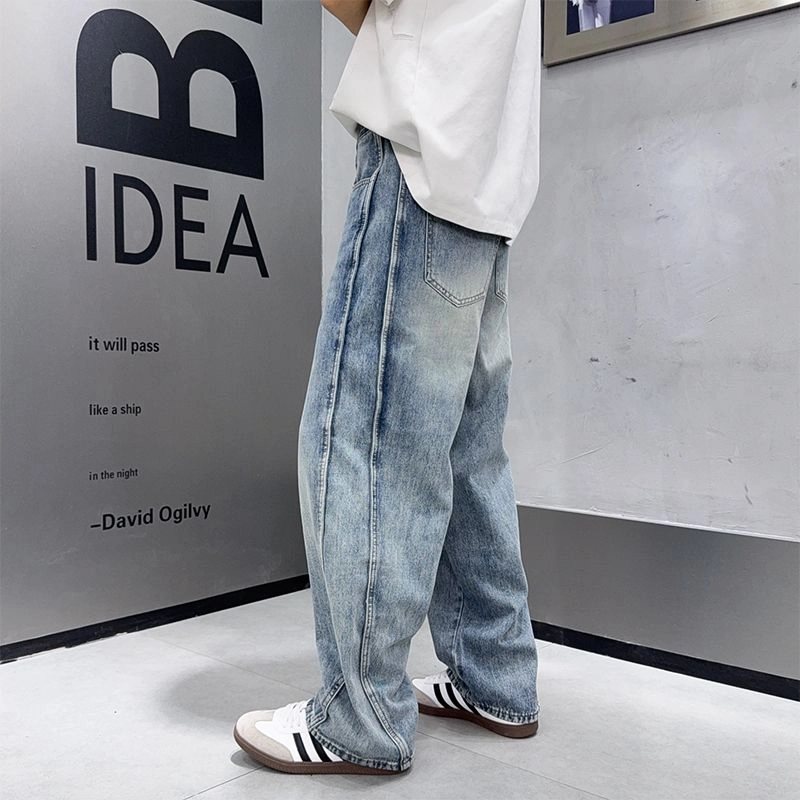 微牛 宽松百搭潮牌休闲长裤牛仔裤 男款