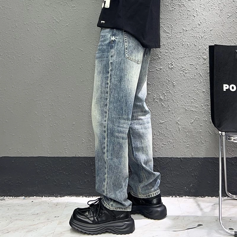 微牛 高端宽松百搭潮牌休闲直筒韩系长裤牛仔裤 男款