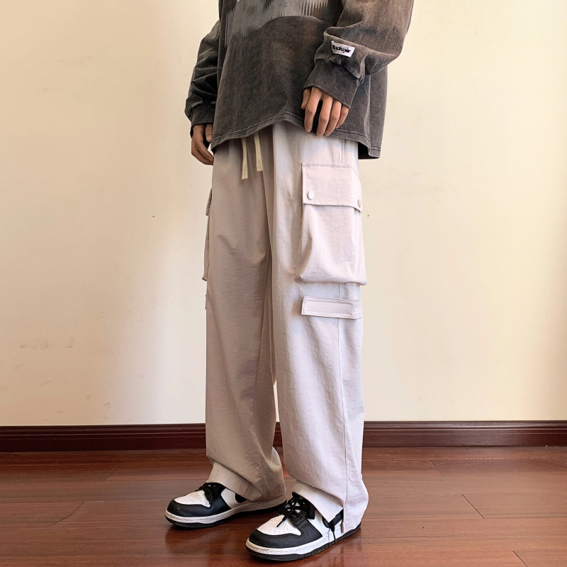 微牛 裤子韩版潮牌男士潮流时尚百搭运动裤宽松直筒休闲裤 男款
