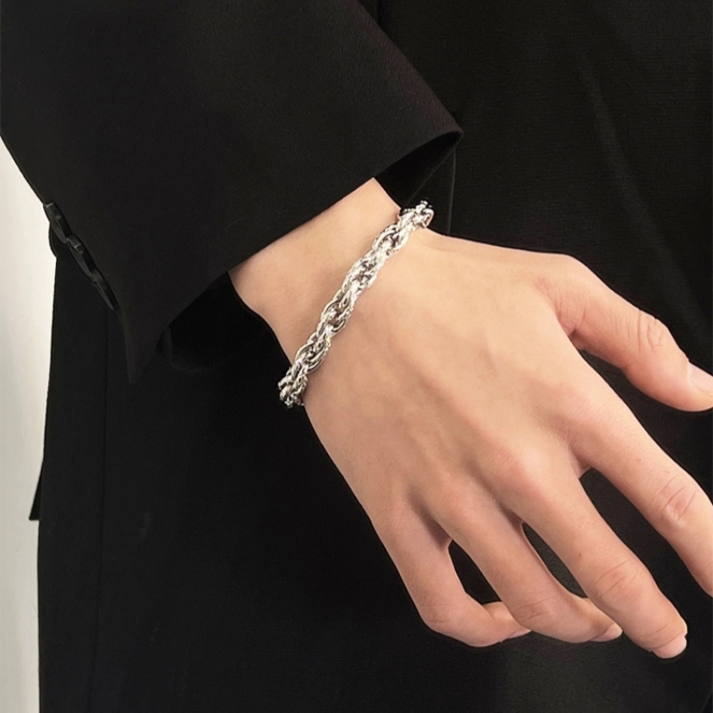 阿葱饰品 莫比乌斯 个性简约设计 精致轻奢高级 钛钢 手链 男女同款情侣款