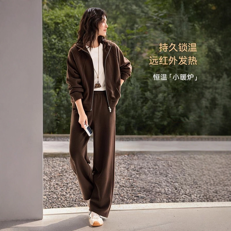 佐塞斯 高端品质轻奢美拉德卡皮巴拉绒外套套装秋冬季保暖初冬穿搭一整套卫衣 女款
