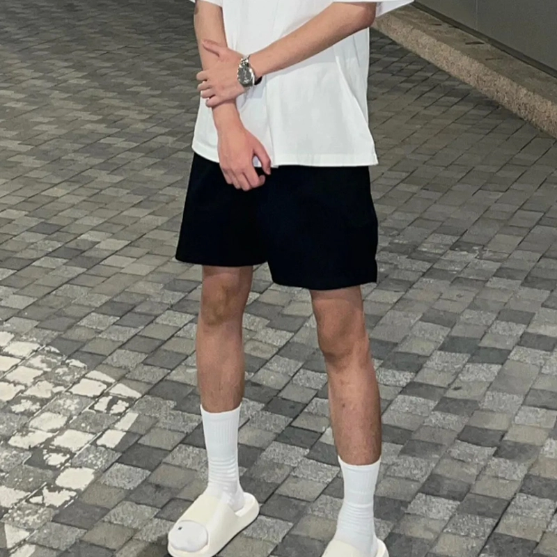 美式简约潮流百搭夏季运动五分休闲短裤 男女同款