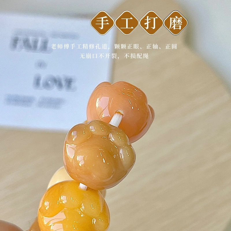 茂琼 可爱 甜美 招财进宝猫爪文玩饰品绕指柔高级感气质佛珠念珠百搭#好运 菩提根 手串 女款