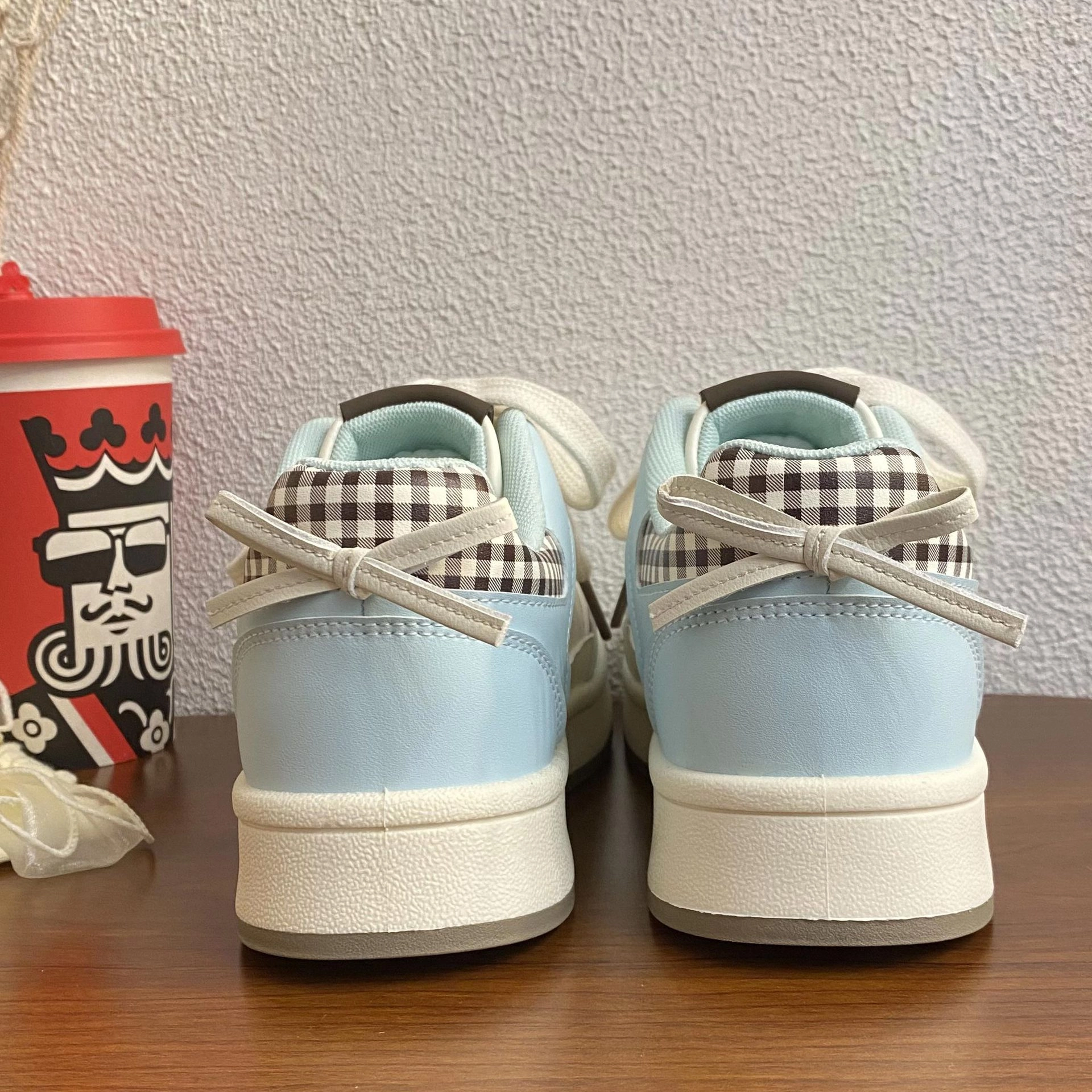 韩系可爱百搭厚底时尚面包 低帮 板鞋 女