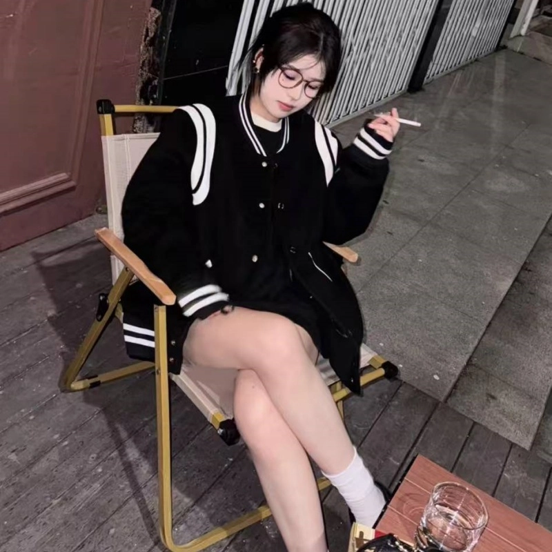 寻星记 美式高街学院风宽松百搭夹克 男女同款