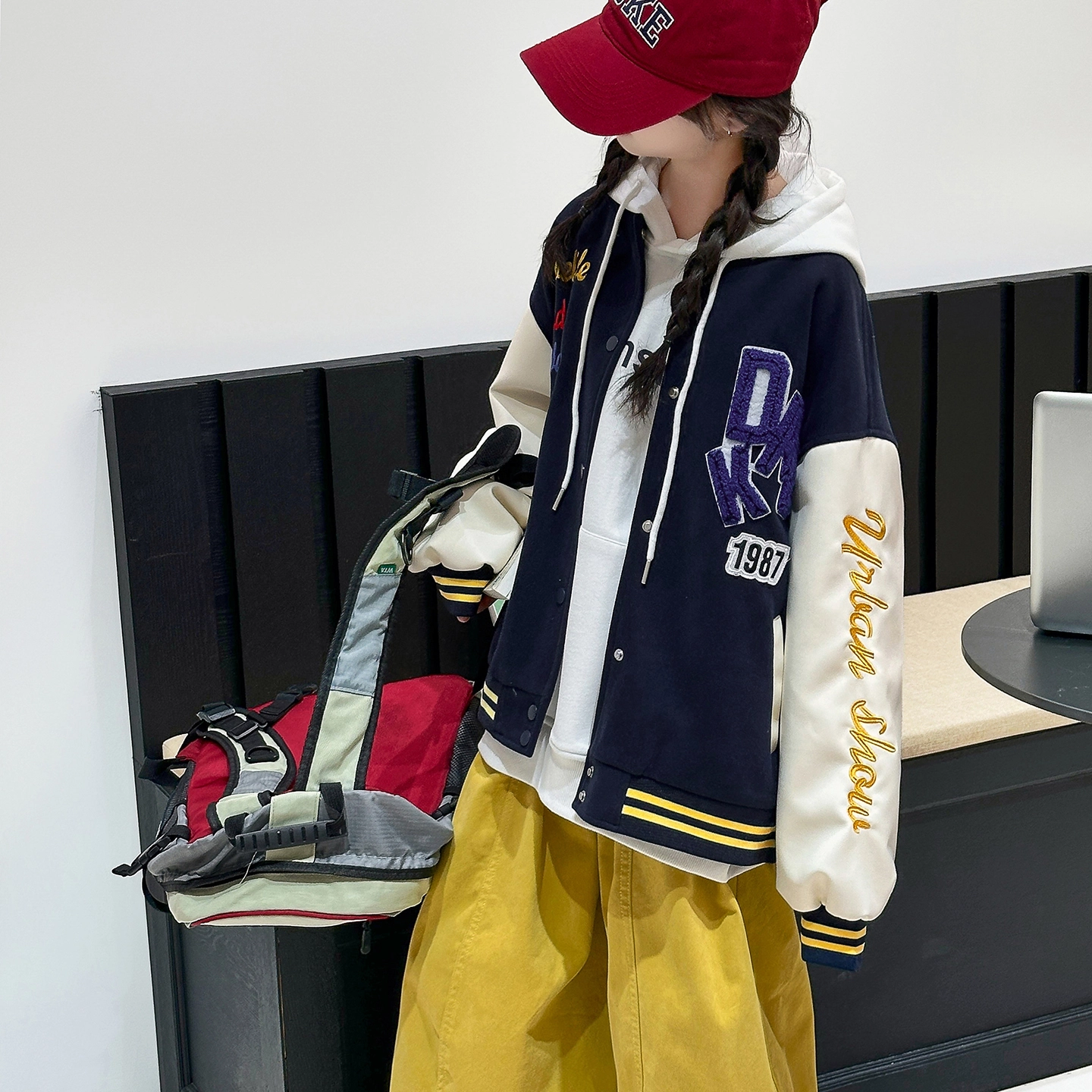 木木兔儿童上装卫衣 中大童秋冬童装外套早秋春秋女孩衣服秋季上衣长袖小学生开衫简约时尚百搭