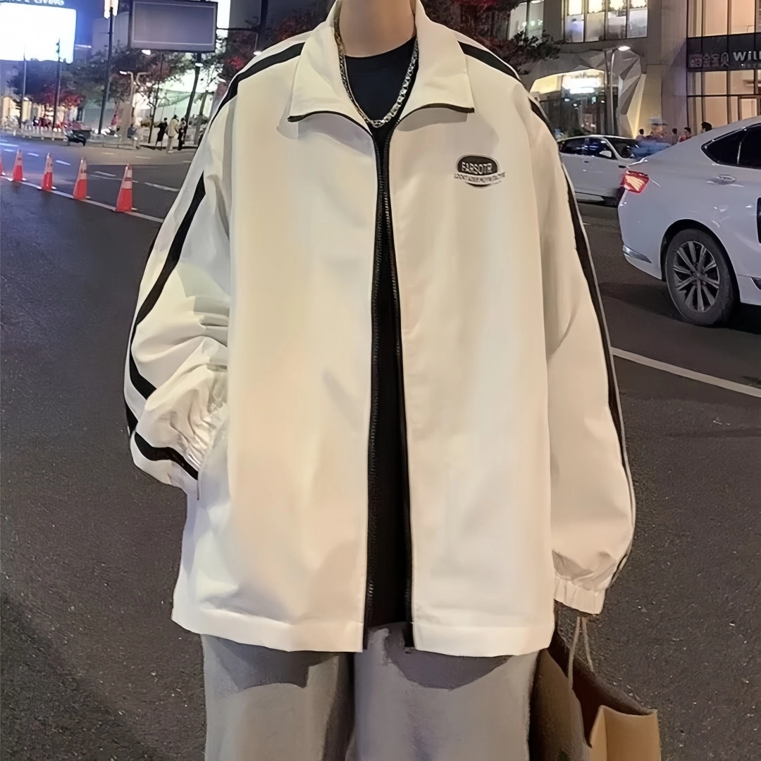 木木兔 美式高街重磅男士长袖外穿冬季休闲秋冬穿搭轻奢潮流百搭衣服冬天国潮宽松学生潮牌外套夹克 男款