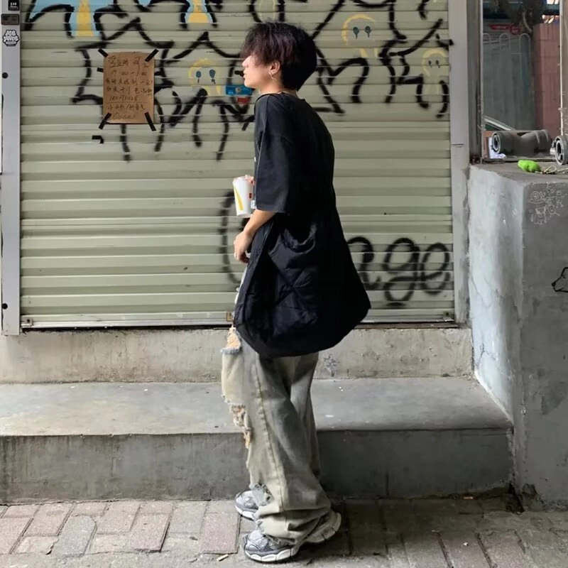木木兔 美式重磅夏季男士气质原宿长裤百搭裤子简约潮流男生牛仔裤国潮穿搭夏天 男款