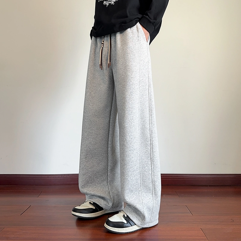 寻星记 美式宽松拼接显高弯刀阔腿卫裤休闲裤 男女同款