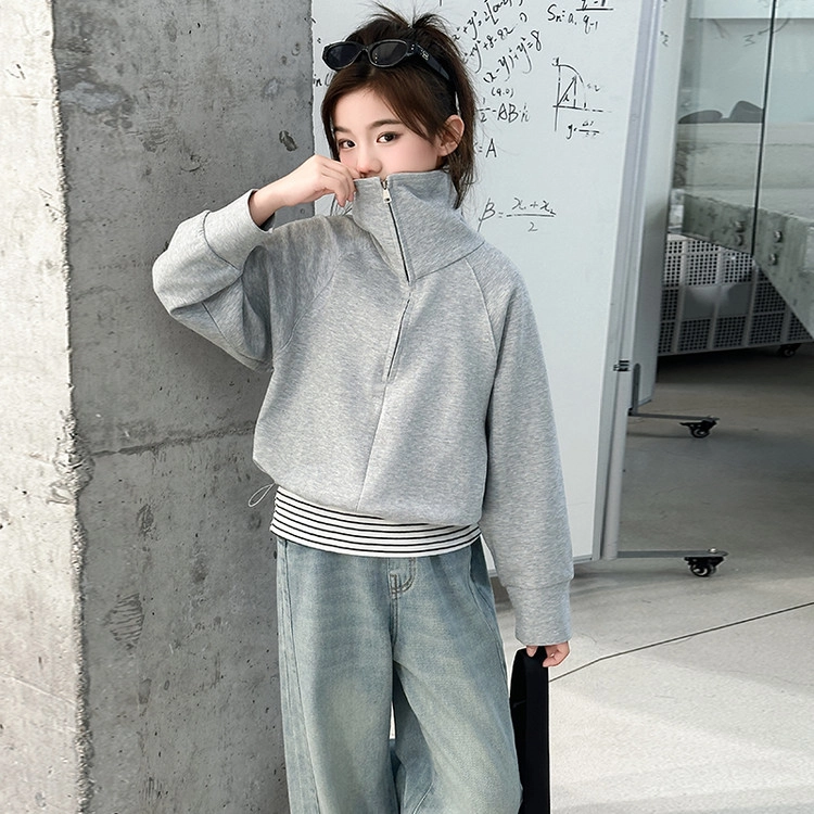 比比我休闲运动套装  女童春秋季 宽松时尚百搭大童潮牌小孩衣服 小女孩短袖洋气时髦 舒适帅气轻便