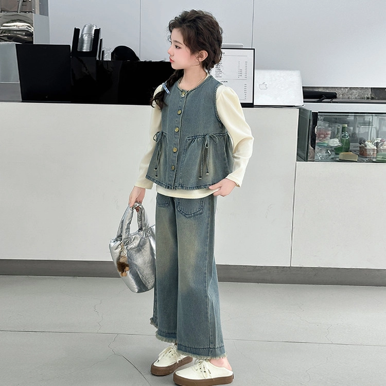 比比我休闲运动套装   女童春秋季大童潮牌时尚 百搭 小孩衣服 小女孩长袖洋气时髦 舒适帅气轻便