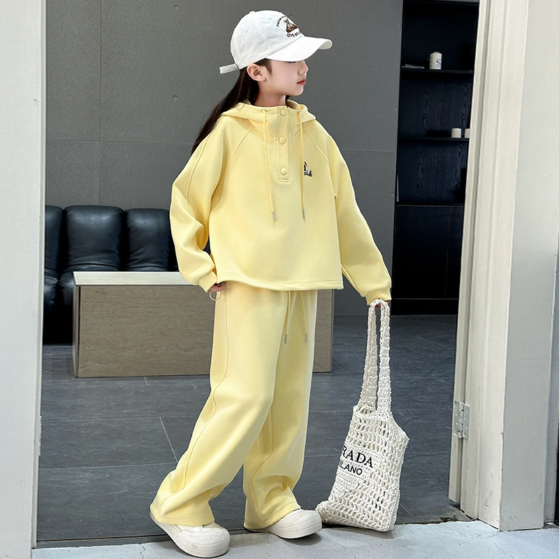比比我休闲运动套装  女童春秋季腊肠狗大童潮牌小孩衣服 小女孩长袖洋气时髦 舒适帅气轻便