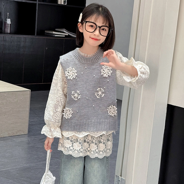 比比我休闲运动套装  女童春秋季韩版潮流大童潮牌小孩衣服 小女孩短袖洋气时髦 舒适帅气轻便