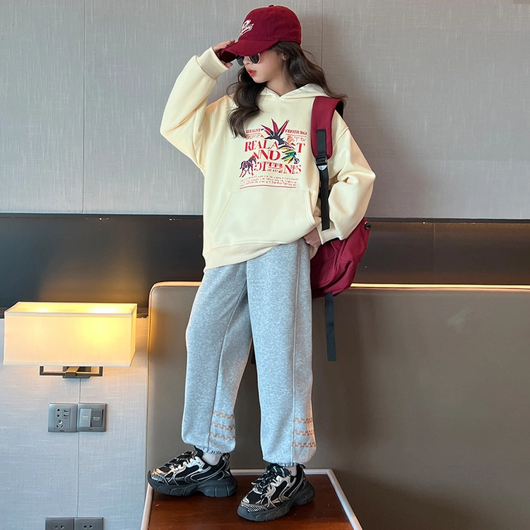 比比我休闲运动套装   女童春秋季 时尚 百搭 大童潮牌小孩衣服 小女孩长袖洋气时髦 舒适帅气轻便软顶