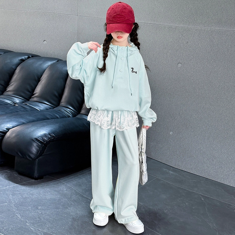 比比我休闲运动套装  女童春秋季时尚卡通大童潮牌小孩衣服 小女孩短袖洋气时髦 舒适帅气轻便