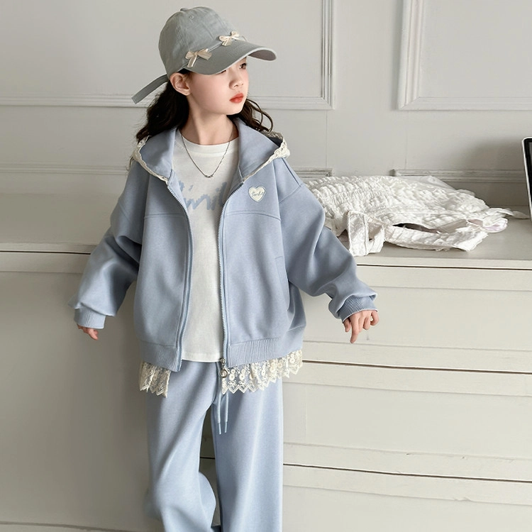 比比我休闲运动套装  女童春秋季大童潮牌小孩衣服 小女孩长袖洋气时髦 舒适帅气轻便