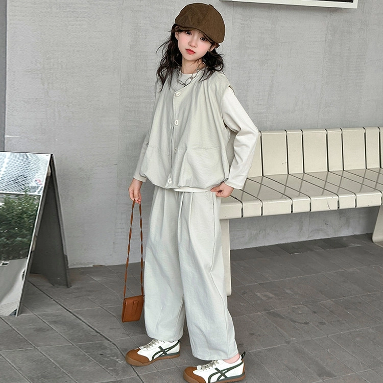 比比我休闲运动套装  女童春秋季韩版时尚大童潮牌小孩衣服 小女孩短袖洋气时髦 舒适帅气轻便