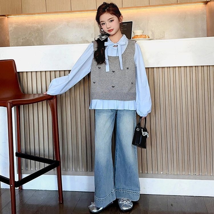 比比我休闲运动套装  女童春秋季轻便百搭时尚大童潮牌小孩衣服 小女孩长袖洋气时髦 舒适帅气