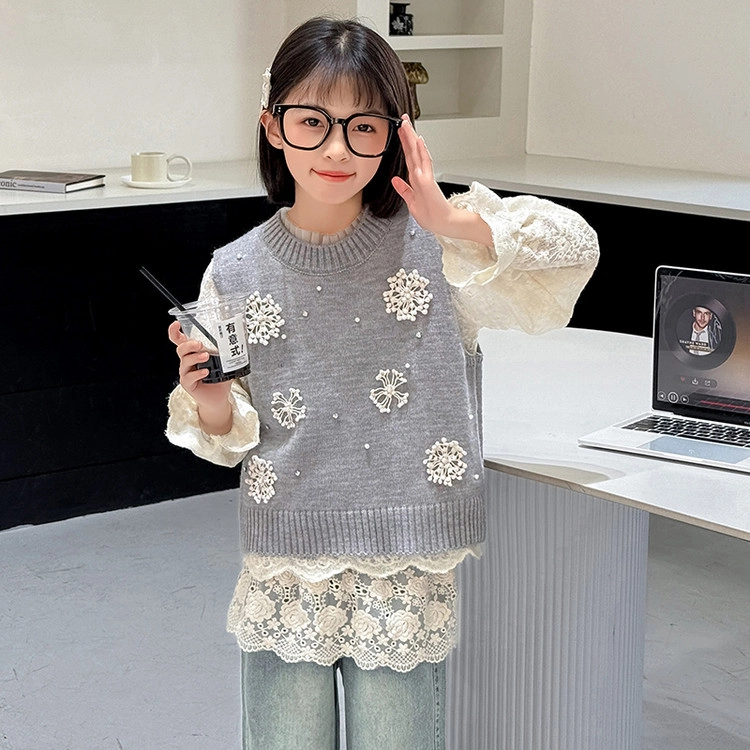 比比我休闲运动套装  女童春秋季韩版潮流大童潮牌小孩衣服 小女孩短袖洋气时髦 舒适帅气轻便