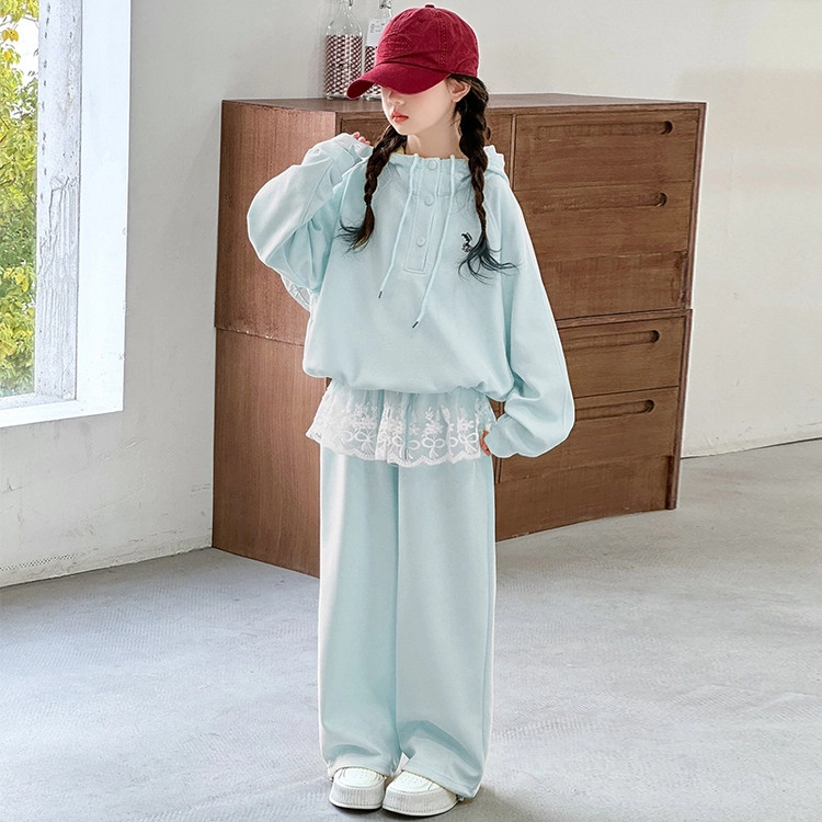 比比我休闲运动套装  女童春秋季时尚卡通大童潮牌小孩衣服 小女孩短袖洋气时髦 舒适帅气轻便