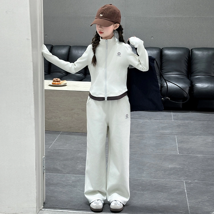 比比我休闲运动套装  女童春秋季 韩版 时尚大童潮牌小孩衣服 小女孩长袖洋气时髦 舒适帅气轻便