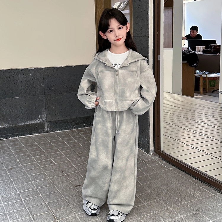 比比我休闲运动套装  女童春秋季脏脏大童潮牌小孩衣服 小女孩长袖洋气时髦 舒适帅气轻便