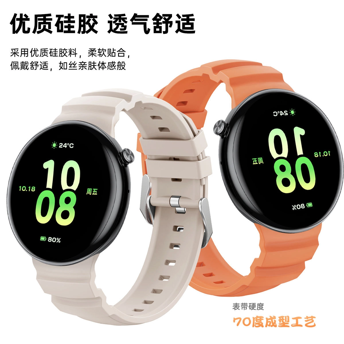 亿祈发 表带 荣耀适用 硅胶材质 时尚男女通用