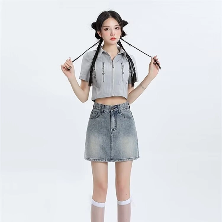 天才小熊 百搭简约舒适休闲短裙 女款