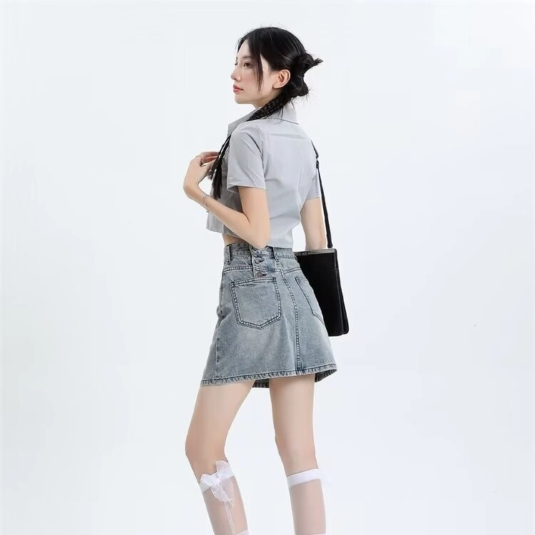 天才小熊 百搭简约舒适休闲短裙 女款