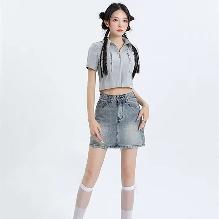天才小熊 百搭简约舒适休闲短裙 女款