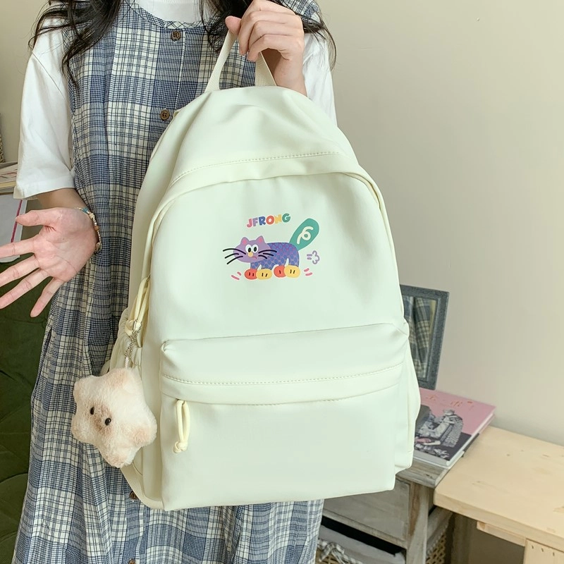 天才小熊 书包小学生大容量高颜值初中生 高中生 经典时尚小众设计 高级感 休闲拉链开合 尼龙布 双肩包 常规 小熊大号