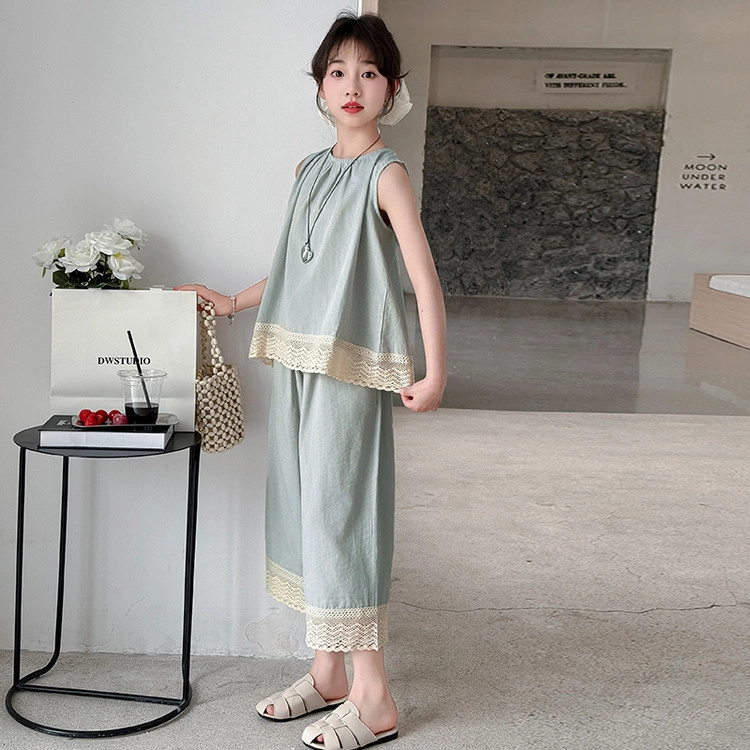 天才小熊休闲运动套装 女童夏季大童潮牌小孩衣服 小女孩短袖洋气时髦 漂亮 甜美 潮流