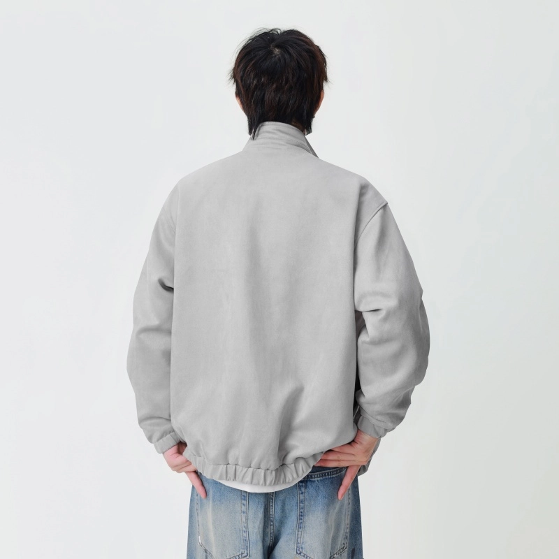 假日伯爵 美式复古高街痞帅机能风工装外套男潮牌高级感立领小众袖口褶皱设计感潮流宽松休闲夹克 男女同款