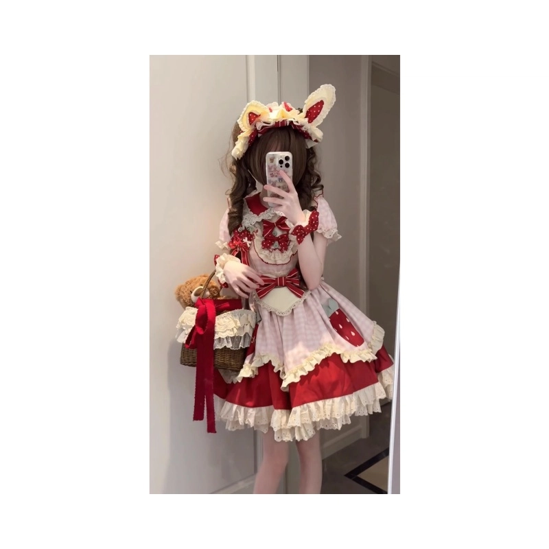 依钗 甜美可爱蓬蓬公主裙简约舒适洛丽塔萝莉装 女款